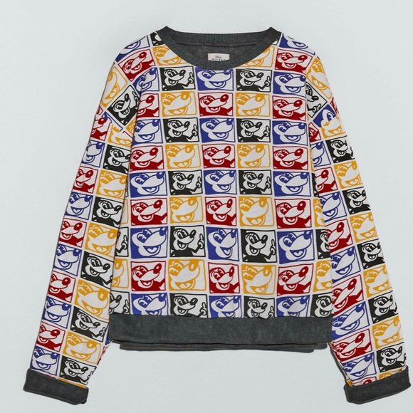 BNWT Zara x Keith Haring Mickey Mouse sweater M - Picture 4 of 6